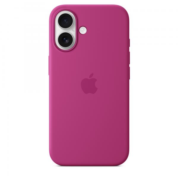 Funda de Silicona con Magsafe para iPhone 16, Fucsia