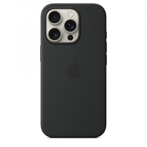 Funda de silicona con Magsafe para iPhone 16 Pro, Negro