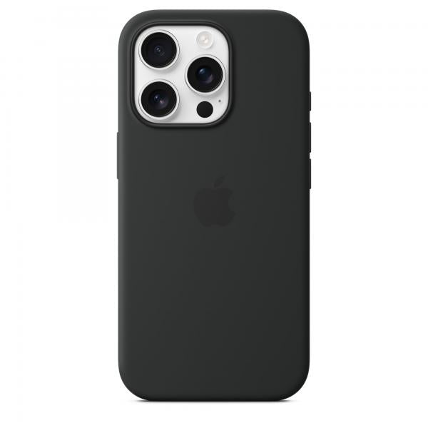 Funda de silicona con Magsafe para iPhone 16 Pro, Negro