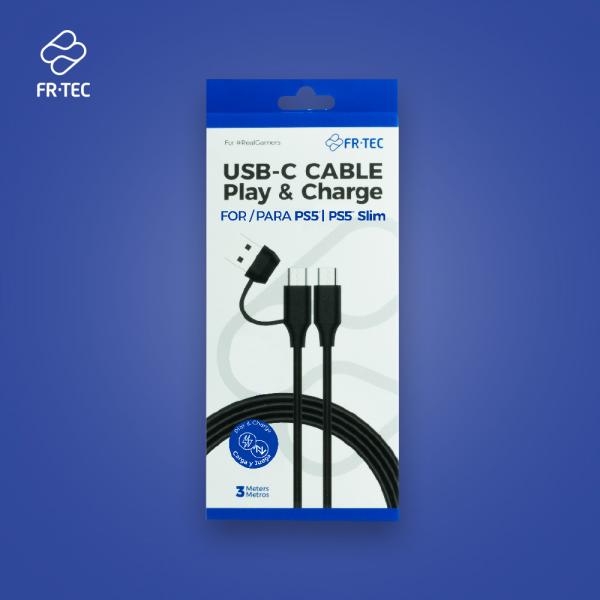 Cable Play & Charge USB-C 3m FR-TEC Ps5 PS5 (accesorios)