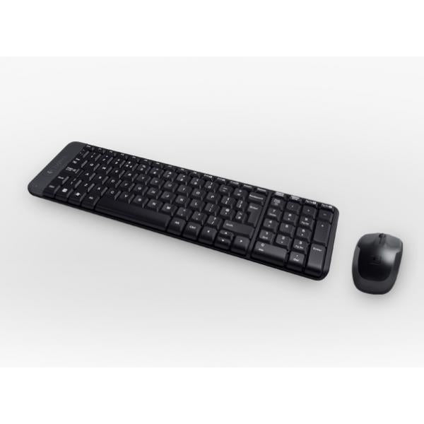 Teclado + Mouse Logitech Mk220 Wireless Inalambrico Negro Portugues