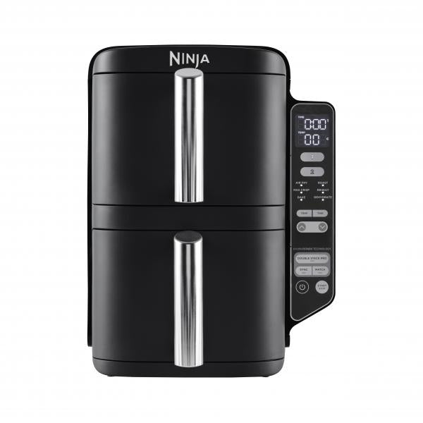 Ninja Double Stack 2-level hot air fryer SL300EU (black, 2,470 watts, 2 baskets each 3.8 liters)