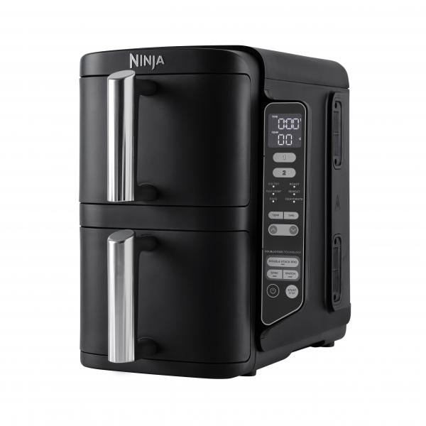 Ninja Double Stack 2-level hot air fryer SL300EU (black, 2,470 watts, 2 baskets each 3.8 liters)