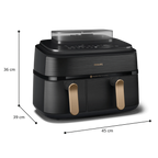 Freidora de Aire Philips 5000 Series NA552/00 Doble Cesta 9L 2750W 12 Programas