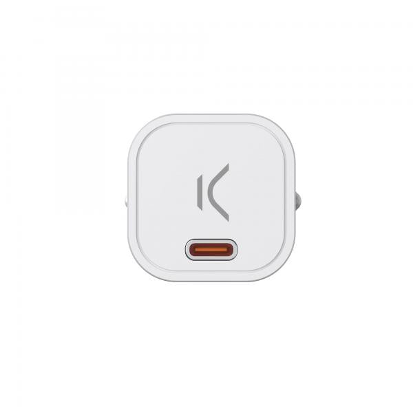 Ksix Gan Usb-c Blanco / Cargador De Pared Mini 30w