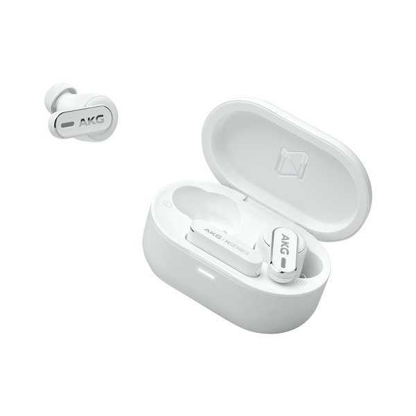 AKG N5 Hybrid Blanco- Auriculares TWS con Dongle USB-C 2.4GHz y Sonido Hi-Res