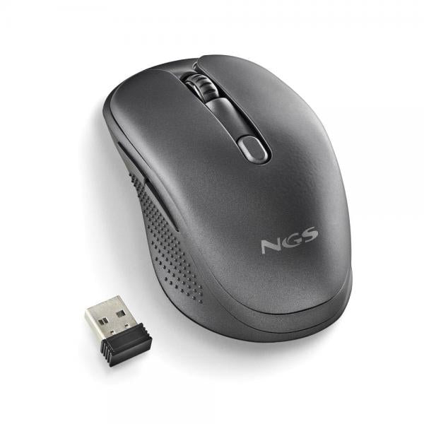 Ratón Inalámbrico Recargable NGS Evo Peep - USB  3200DPI  Negro