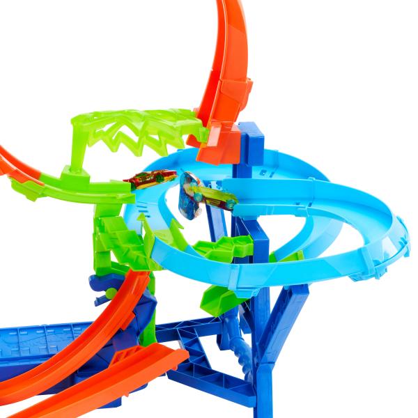 Pista Coches Choque Aereo Hot Wheels Stunt Traks