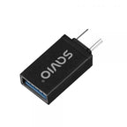 Adaptador Savio Ak-80 Usb-a 3.1 Usb-c 3.1 Black