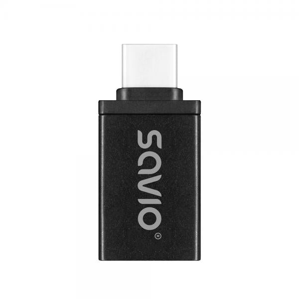 Adaptador Savio Ak-80 Usb-a 3.1 Usb-c 3.1 Black