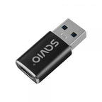Adaptador Savio Ak-81 Usb-c 3.1 Usb-a 3.1 Black
