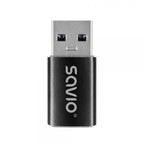 Adaptador Savio Ak-81 Usb-c 3.1 Usb-a 3.1 Black