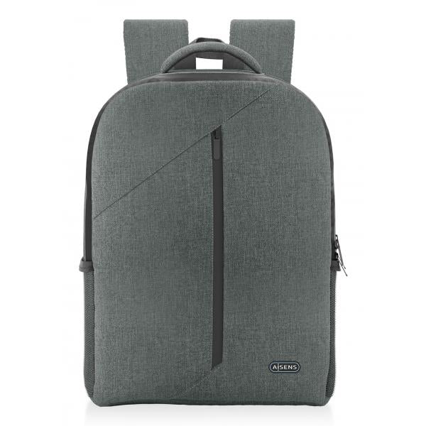 Mochila para Portátil AISENS ASBG-BP084-GR - 15,6"  Poliester  Gris