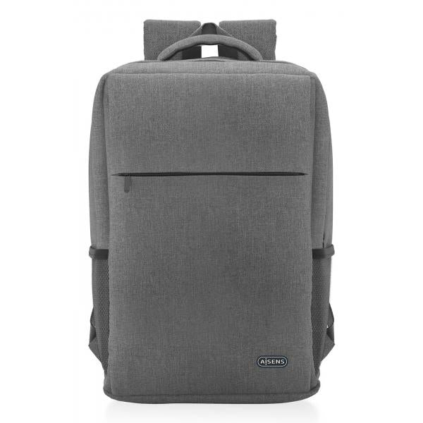Mochila para Portátil AISENS ASBG-BP081-GR- 17"  Poliester  Gris