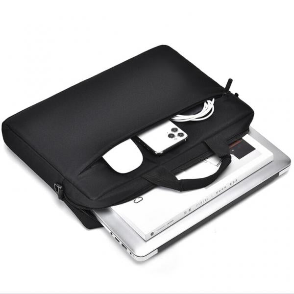Maletin portatil L-Link Hasta 14" / Bolsillo frontal / Impermeable / Negro / LL-B036-14