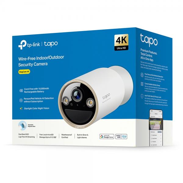 TP-Link Tapo C460 10000mAh 4K WiFi visión nocturna IP66 Cámara de vigilancia