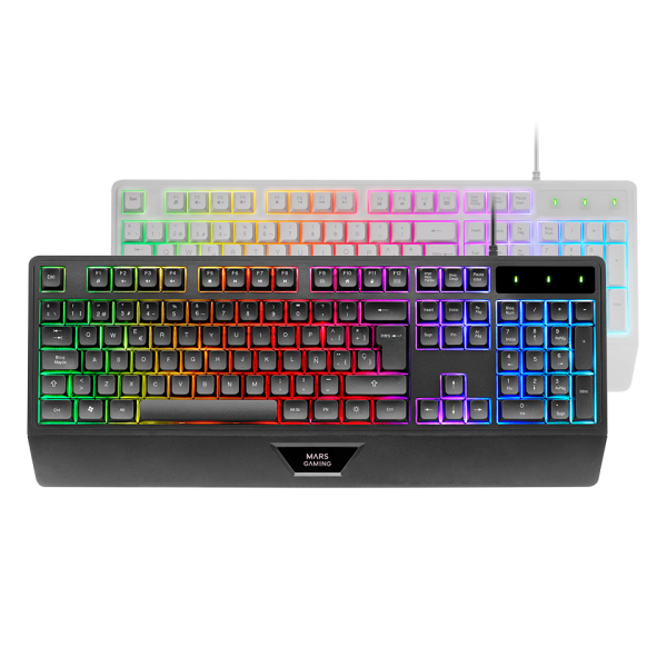 Teclado Mars Gaming Mk124es H-mech Frgb Rainbow Color Negro