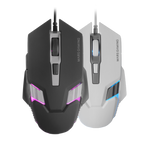 Mouse Mars Gaming Mm024 Rgb Flow 4000 Dpi Ajustable 6 Botones Mecanicos Huano Color Negro