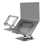 Soporte De Portatil Mars Gaming Marsn Hasta 17" Giratorio Plegable De Acero Negro