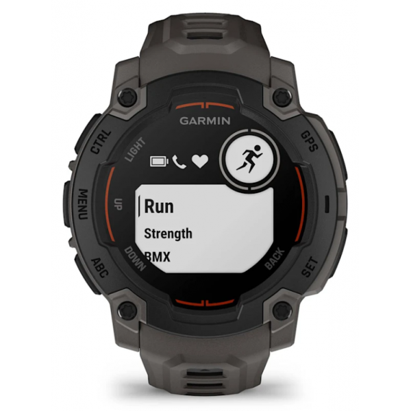 Garmin Instinct E 45mm Negro con Correa Carbón - Reloj Inteligente con GPS