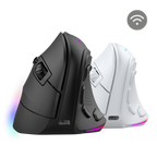 Mouse Mars Gaming Mmskw Wireless Ergo Paw3104pro 8400 Dpi Ajustable 9 Botones Mecanicos Huano Blanco