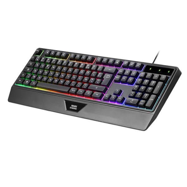Teclado Mouse Headset Y Alfombrilla Mars Gaming Mcp124proes H-mech Rgb 3200dpi Negro
