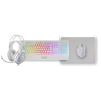 Teclado Mouse Headset Y Alfombrilla Mars Gaming Mcp124prowes H-mech Rgb 3200dpi Blanco