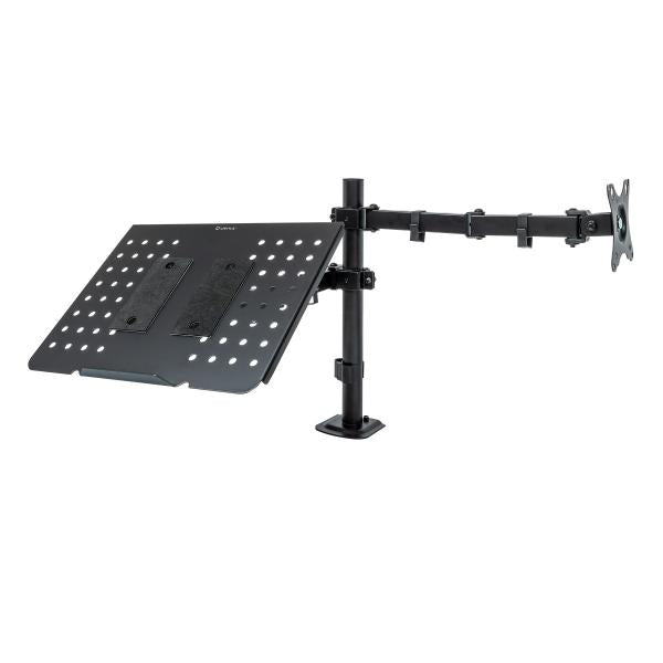 Soporte De Mesa Unyka Uk710202 Con Soporte Para Portátil Y 1 Monitor De 13" A 32" Vesa 100x100
