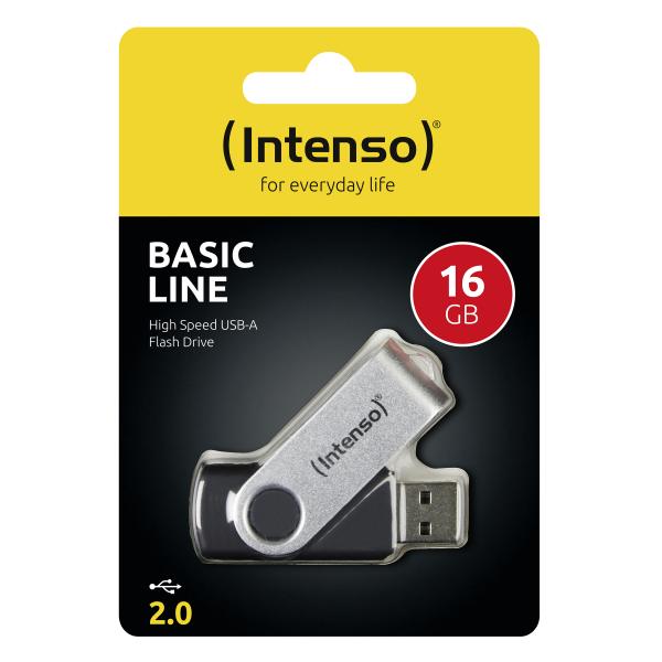 Pendrive 16GB USB2.0 INTENSO BASIC LINE Negro