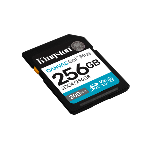 Kingston Canvas Go! Plus 256gb Negro/ Tarjeta De Memoria Sd / Categoría 10 Sdg4 - Uhs-i Main Image