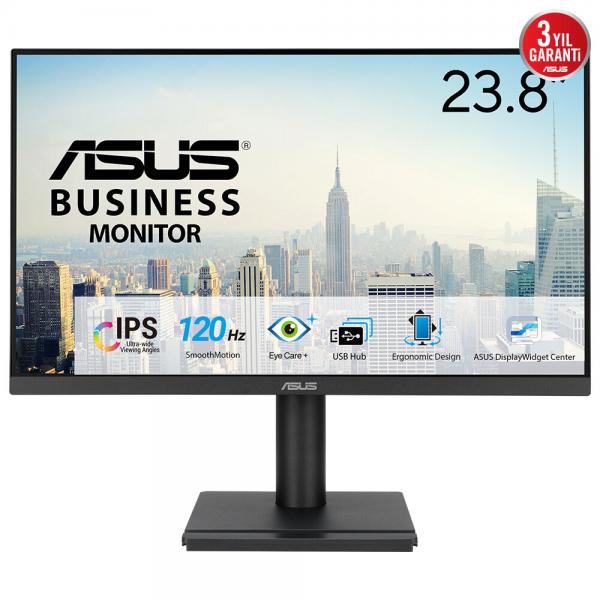 Monitor 24" Dp Hdmi Vga Asus Va249qgs Ips Fhd 120hz 1ms Altavoz Negro