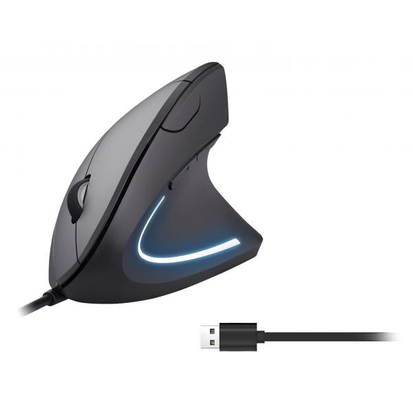 Mouse Vertical Equip Ergonomico Usb 6 Botones 3200dpi Color Negro Hover Image