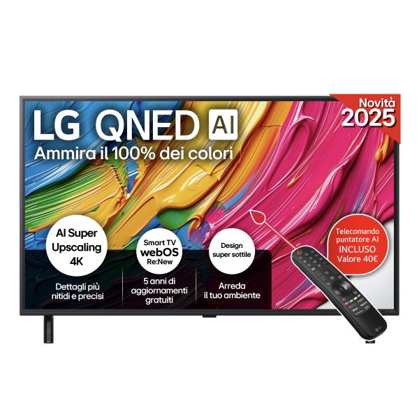 LG QNED AI 43QNED80A6A 109,2 cm (43") 4K Ultra HD Smart TV Wifi Negro Main Image