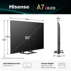 Hisense A7Q 50A7Q 50" 4K UHD LED Smart TV Negro