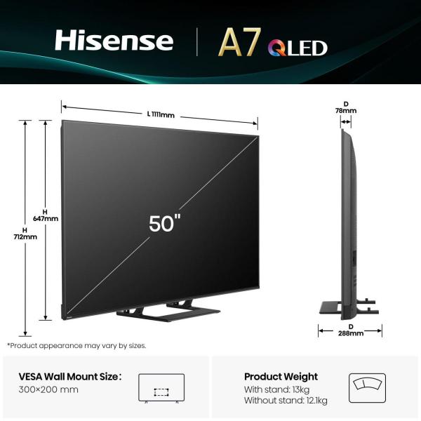 Hisense A7Q 50A7Q 50" 4K UHD LED Smart TV Negro Main Image