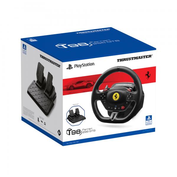 Thrustmaster T98 Ferrari 296 GTB - Volante de simulación para PS5, PS4, PC