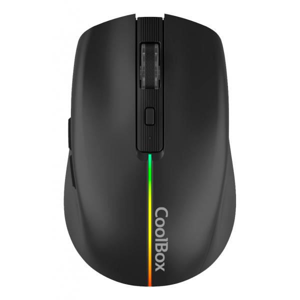 Mouse Coolbox Gaming Wireless W01 1600dpi Ajustables 6 Botonoes Bateria 500mah Color Negro