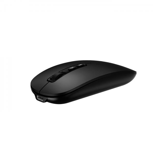 Mouse Coolbox Multidispositivo Ia W02-b Bt5.0 Bt3.0 2.4ghz1600dpi 6 Botones Bateria 500mah Negro