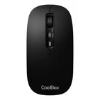 Mouse Coolbox Multidispositivo Ia W02-b Bt5.0 Bt3.0 2.4ghz1600dpi 6 Botones Bateria 500mah Negro