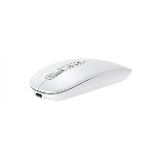 Mouse Coolbox Multidispositivo Ia W02-g Bt5.0 Bt3.0 2.4ghz1600dpi 6 Botones Bateria 500mah Gris
