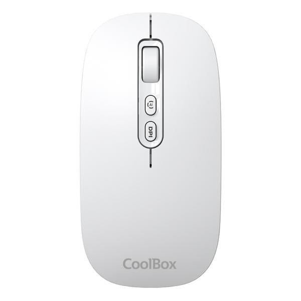 Mouse Coolbox Multidispositivo Ia W02-g Bt5.0 Bt3.0 2.4ghz1600dpi 6 Botones Bateria 500mah Gris