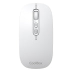 Mouse Coolbox Multidispositivo Ia W02-g Bt5.0 Bt3.0 2.4ghz1600dpi 6 Botones Bateria 500mah Gris