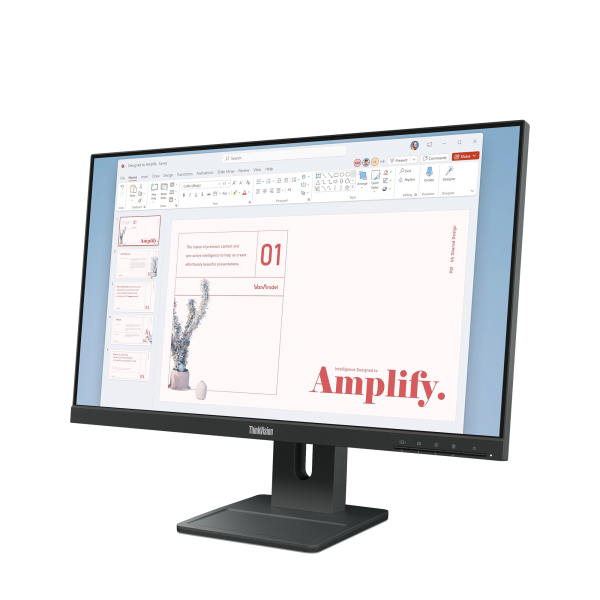 Monitor 24" Dp Hdmi Vga Lenovo E24-40 Fhd 100hz Regulable En Altura Pivotante Con Altavoces Main Image