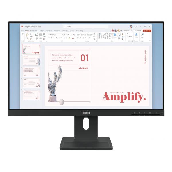 Monitor 24" Dp Hdmi Vga Lenovo E24-40 Fhd 100hz Regulable En Altura Pivotante Con Altavoces Hover Image