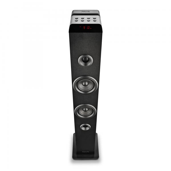 Altavoz Torre Portátil Ngs Sky Charm Pro Bk 80w Bt 5.4 Fm Usb Aux. Optica Madera Color Negro