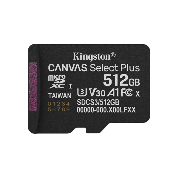 Tarjeta De Memoria Kingston Canvas Select Plus 512Gb Microsd