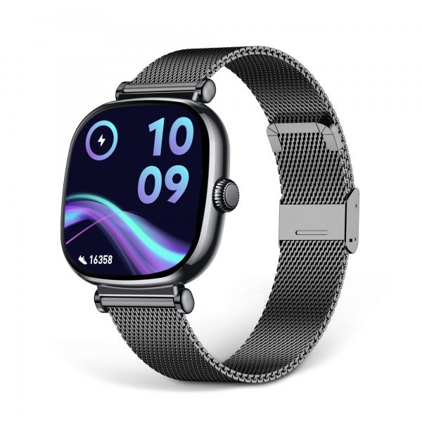 Ksix Iria Negro / Smartwatch 1.7"/ 2 Correas (metal + Silicona)