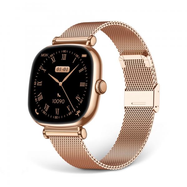 Ksix Iria Rosa / Smartwatch 1.7"/ 2 Correas (metal + Silicona)