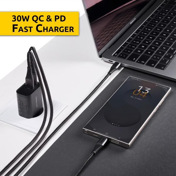 Intenso Cargador Pared W30Acusb-A Y C Negro