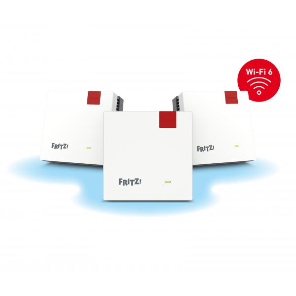 Fritz! Mesh Set 1600 Blanco / Set De 3 Repetidores Wi-fi
